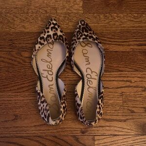 Sam Edelman Tan Leopard Print Flats